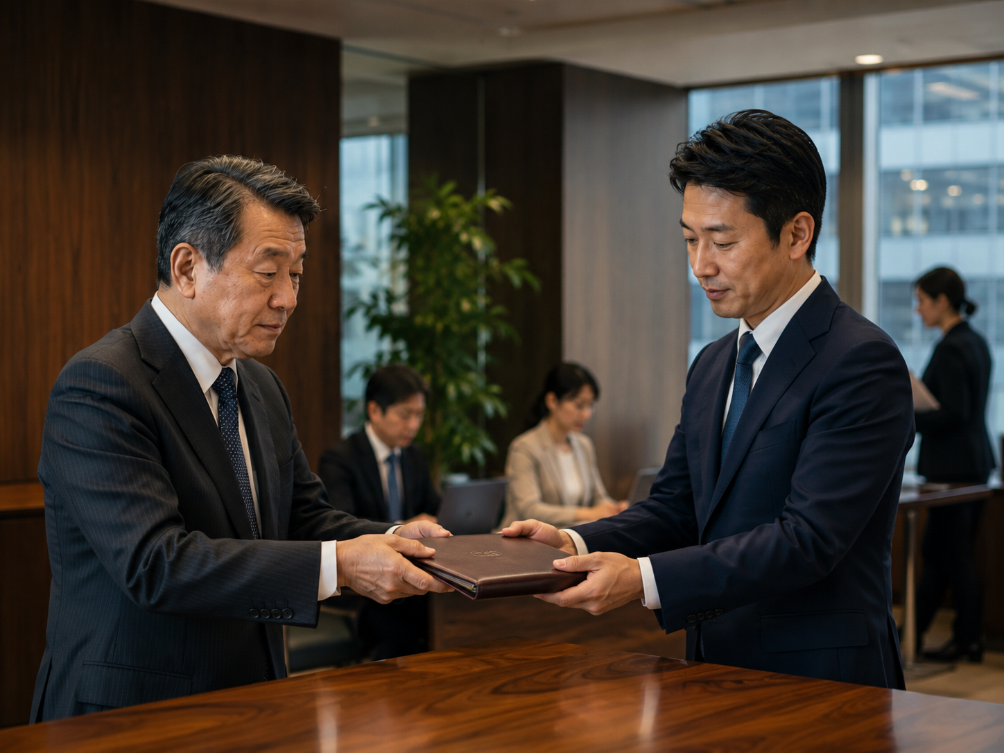 次の世代へ事業を引き継ぐイメージ